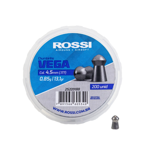 Chumbinho Rossi Vega 4,5 mm (200 un)