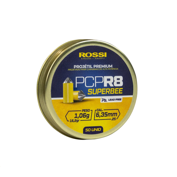 Projétil (chumbinho) Premium Rossi PCP R8 6,35 mm (50 un)