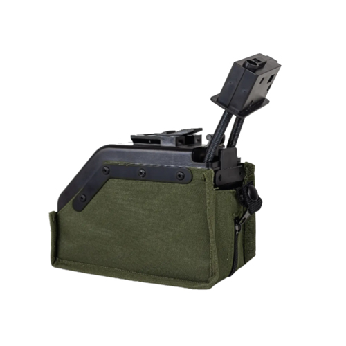 Magazine Drum p/ Rifle Airsoft LMG M249 6 mm (1500 BBs)