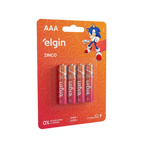 Pilhas AAA Elgin (palito) - 4 unidades